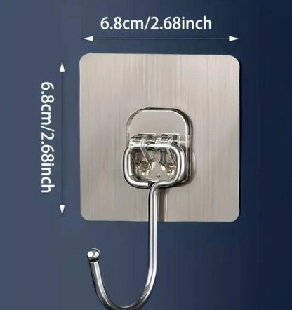 लटकाने के लिए सुनहरे बड़े हुक (10 का पैक)