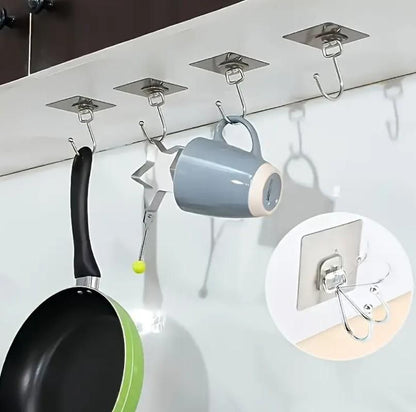 लटकाने के लिए सुनहरे बड़े हुक (10 का पैक)