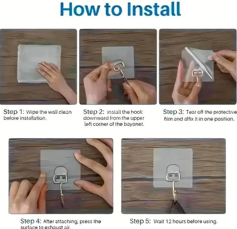 लटकाने के लिए सुनहरे बड़े हुक (10 का पैक)