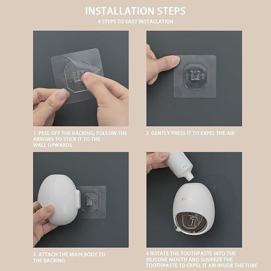 आसान निचोड़ने वाला टूथपेस्ट डिस्पेंसर